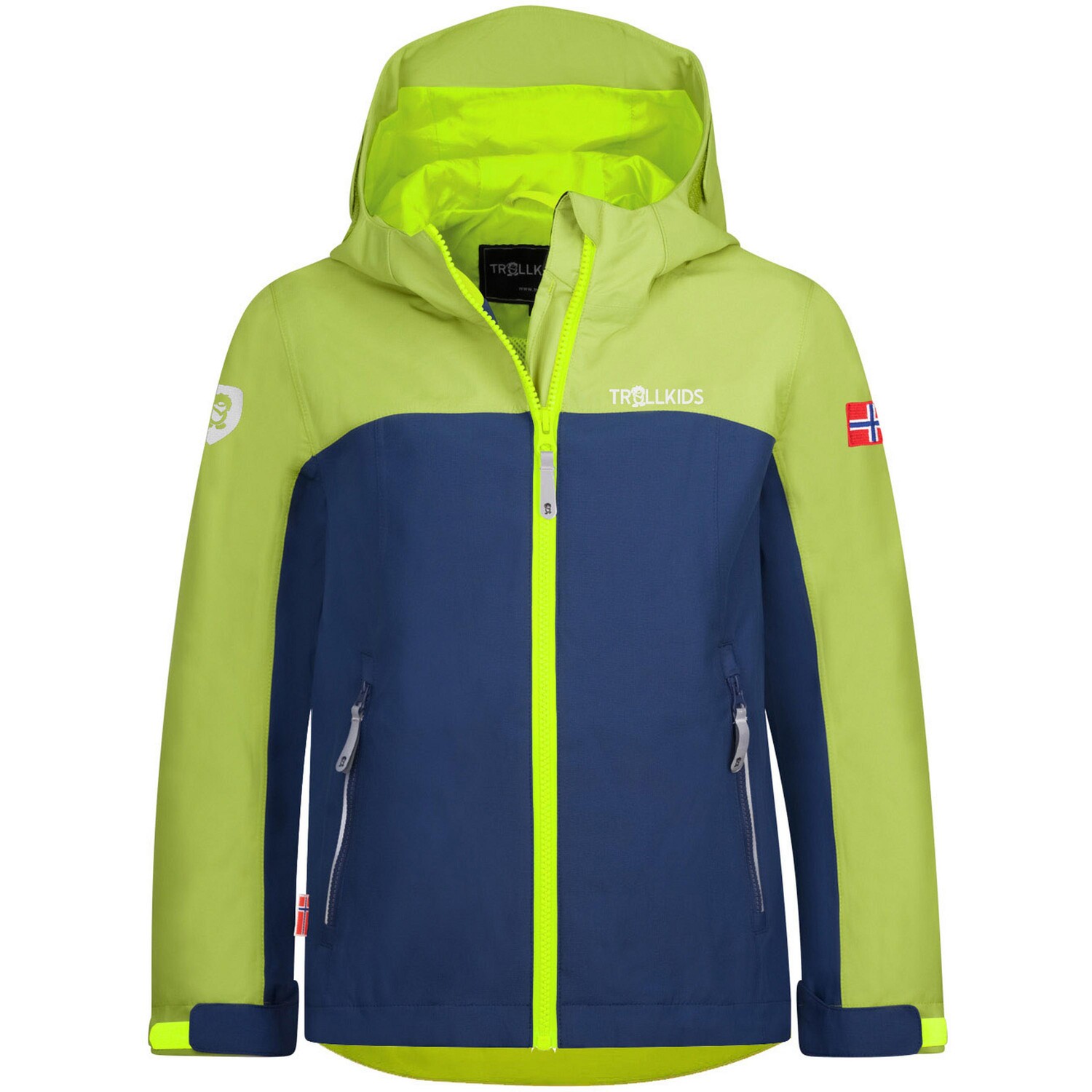 

Функциональная куртка Trollkids Regenjacke Telemark, цвет kiwi mystic blue