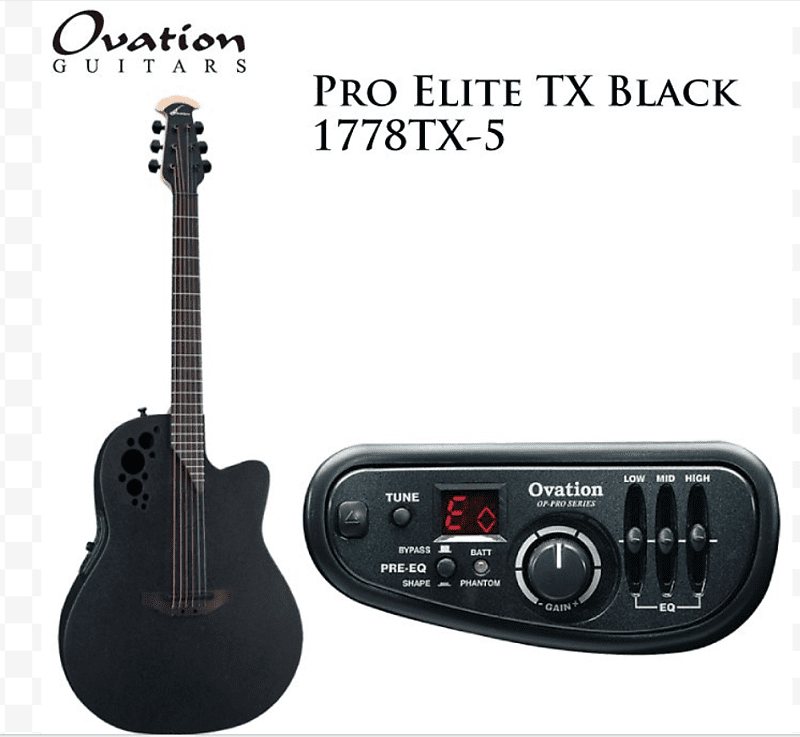 Акустическая гитара Ovation 1778TX-5 Pro Series Elite TX Mid Depth Cutaway Maple Neck 6-String Acoustic-Electric Guitar