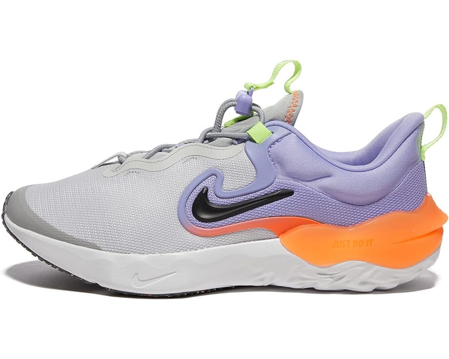 

Кроссовки Nike Run Flow, цвет Photon Dust/Black/Purple Pulse