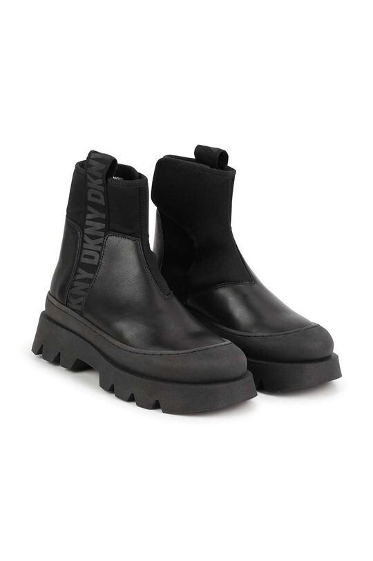 

Детские кожаные сапоги дкны DKNY, черный