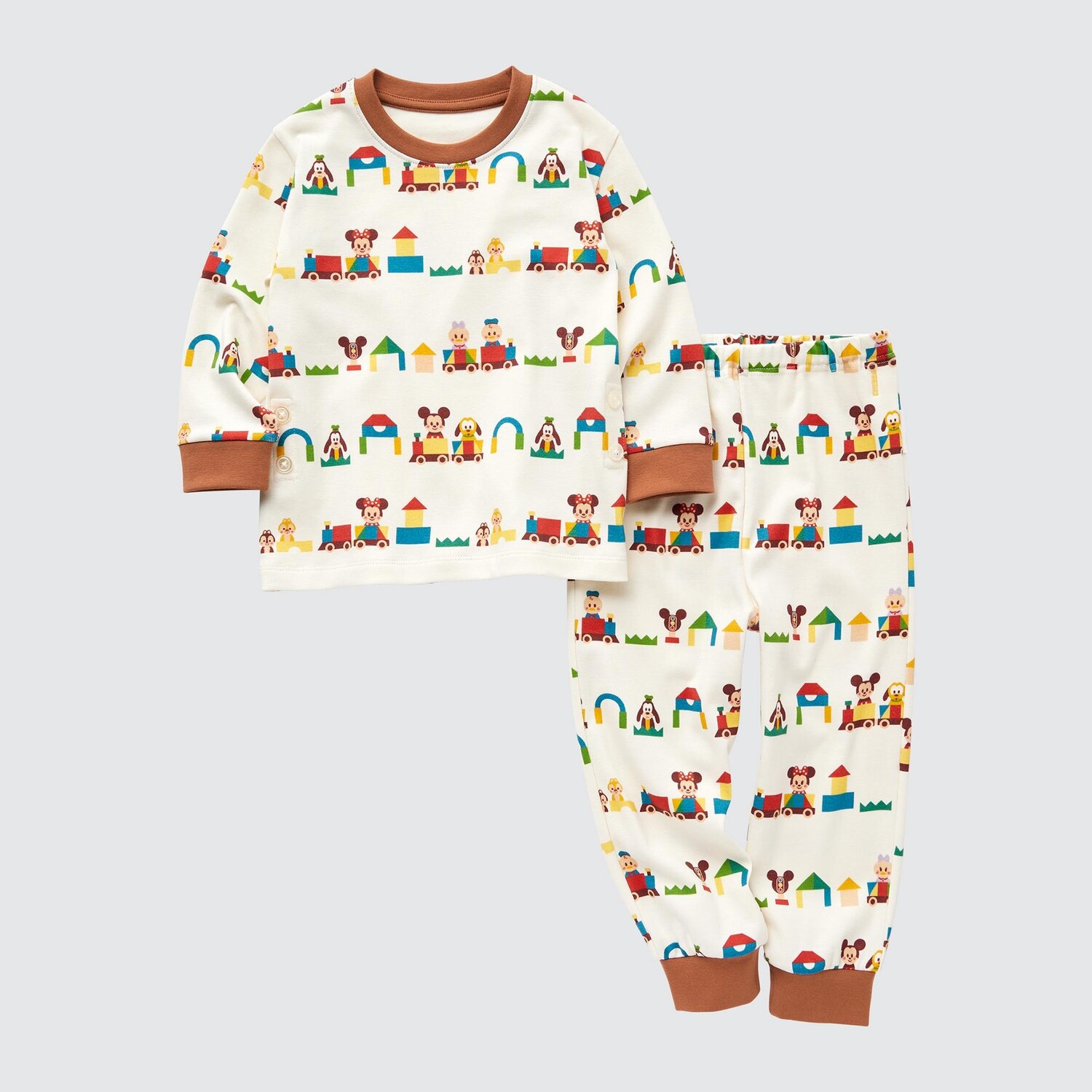 

Пижама UNIQLO Disney Kidia с длинным рукавом, белый