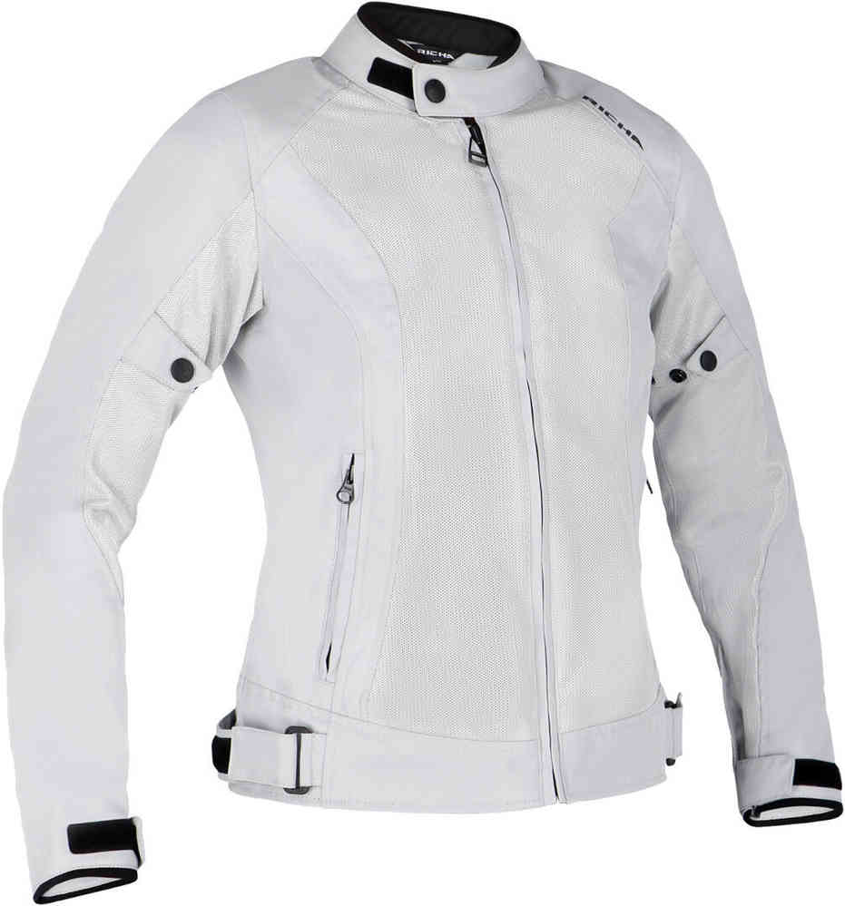 мотоциклетная куртка с подкладкой защитная прокладка плечи защита для локтя наколенник для мотокросса гонок катания на лыжах льда ката Женская мотоциклетная текстильная куртка Airsummer Richa, светло-серый