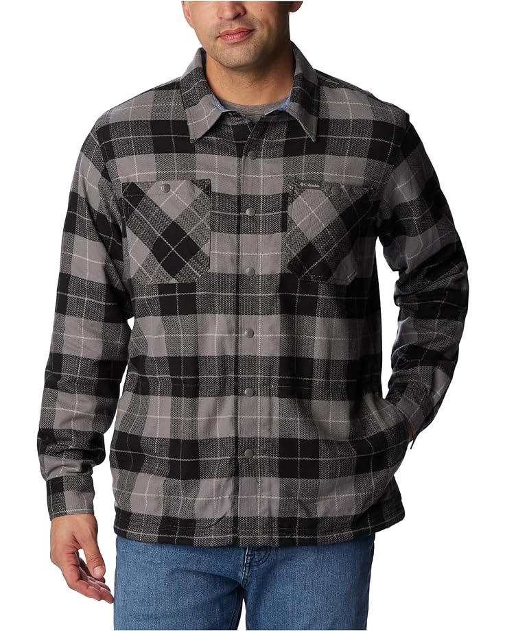 Рубашка Columbia Cornell Woods Fleece Lined, цвет City Grey/Blue Stone Woodsman Tartan