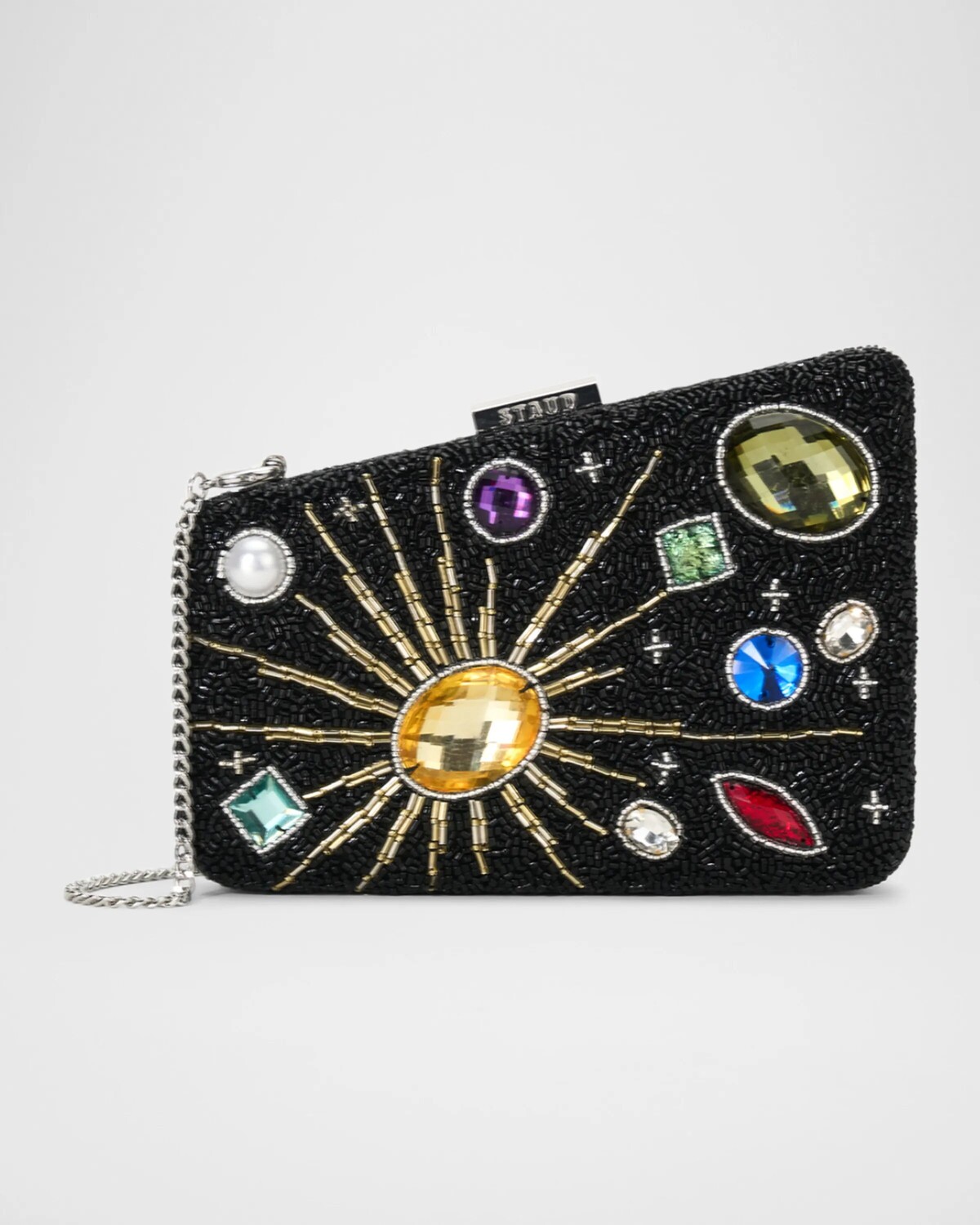 

Украшенный клатч Carmella Staud, цвет Navy Celestial