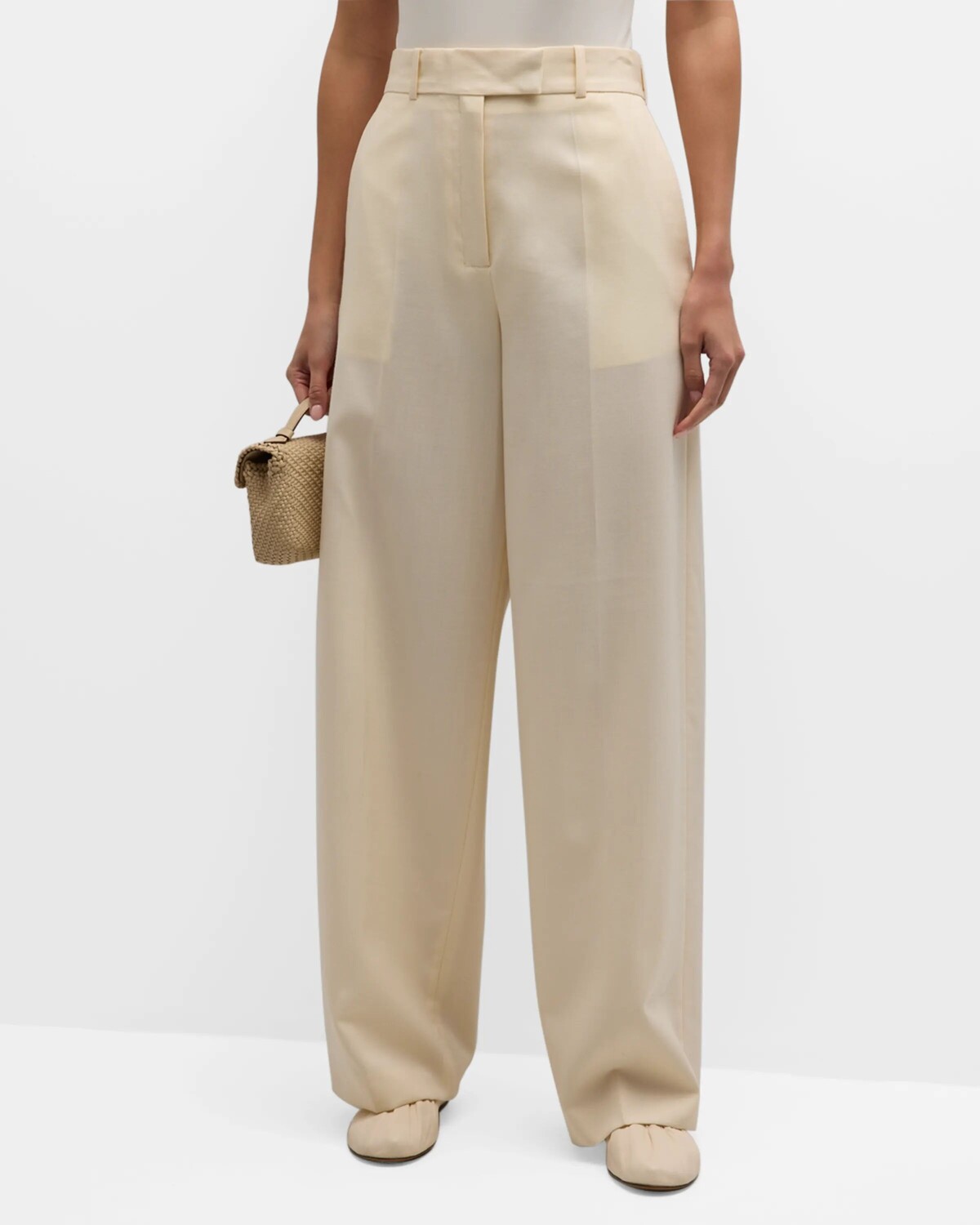 

Широкие брюки Rohe, цвет Off-White