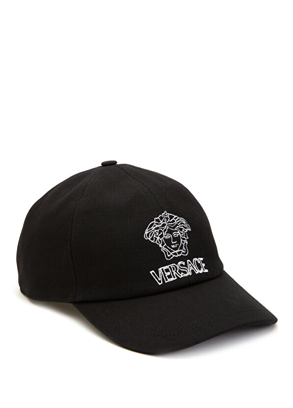 

Женская шляпа с черным логотипом Versace