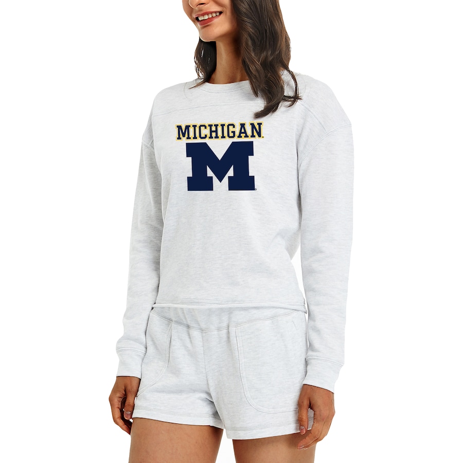 

Пижамный комплект Concepts Sport Michigan Wolverines, кремовый