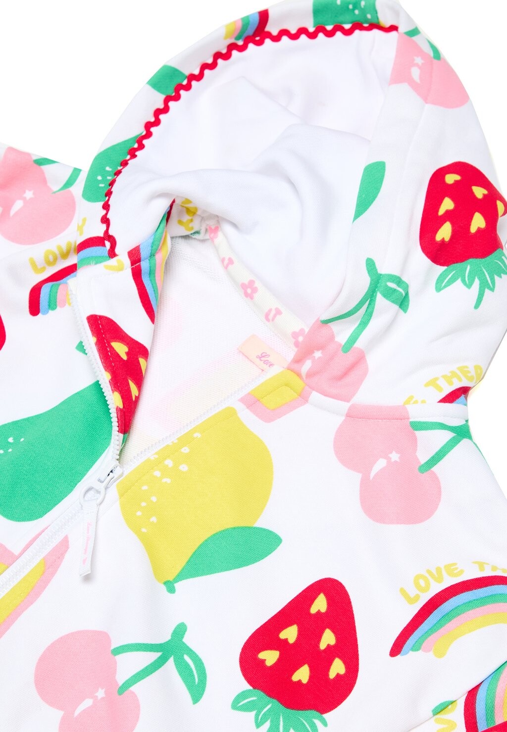 

Толстовка на молнии FULL-WITH HOOD AND FRUIT PRINT OVS, белый