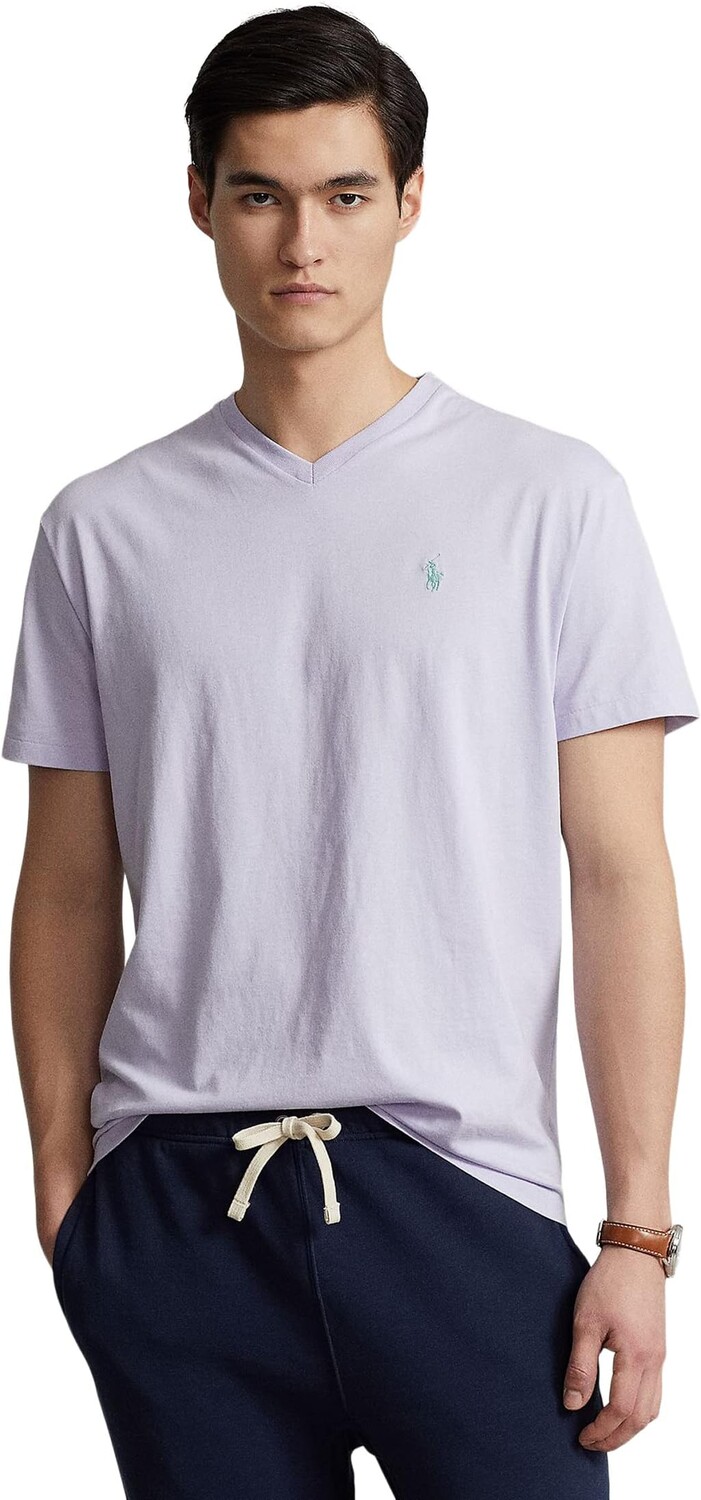 

Классическая футболка с V-образным вырезом Polo Ralph Lauren, цвет Flower Purple