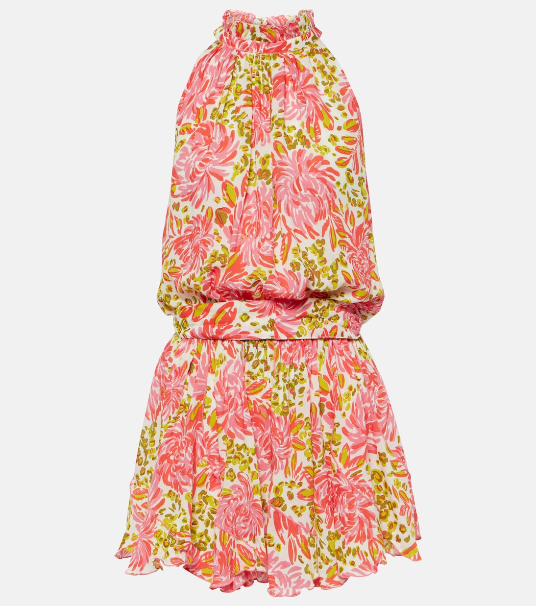 Платье biance с цветочным принтом Poupette St Barth, розовый цена и фото
