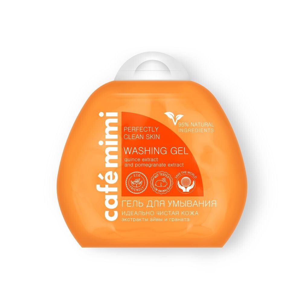 

Очищающий гель для лица Gel limpiador ideal con extracto de membrillo y granada Cafe mimi, 100 мл