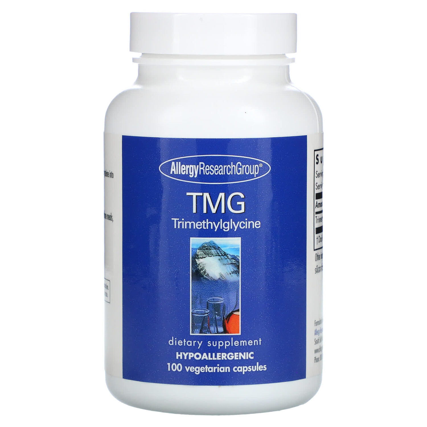 

Триметилглицин ТМГ, 100 растительных капсул, Allergy Research Group
