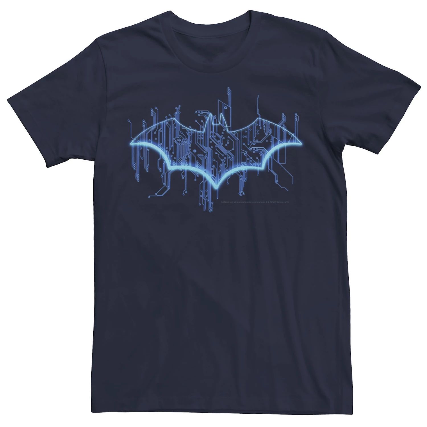 Мужская классическая футболка с логотипом Batman Digital, Синяя DC Comics, синий