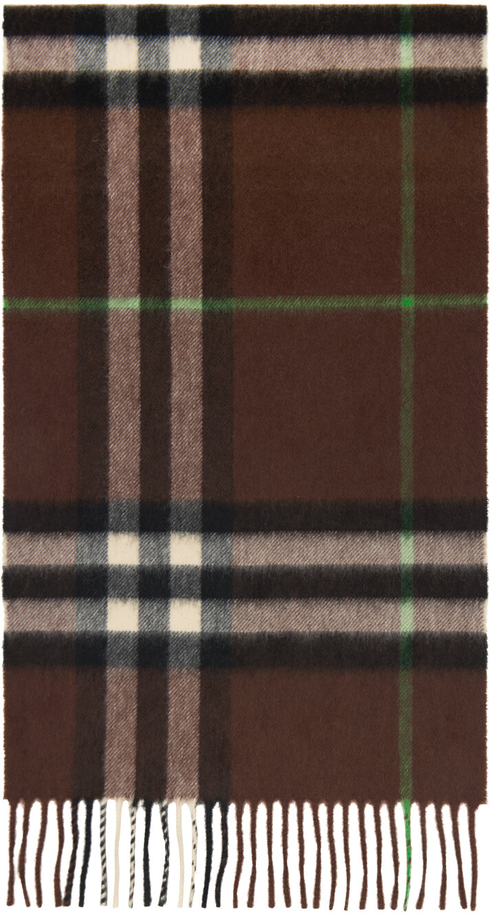 

Коричневый шарф в клетку Burberry