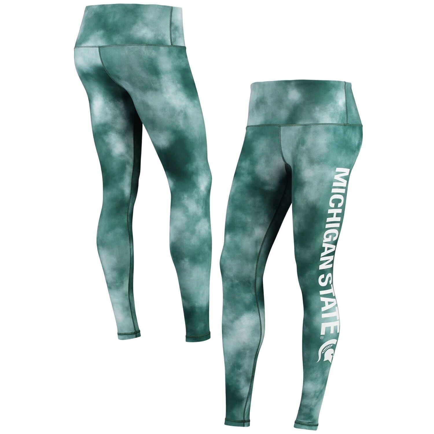 

Женские леггинсы ZooZatz Green Michigan State Spartans Cloud Dye Mist