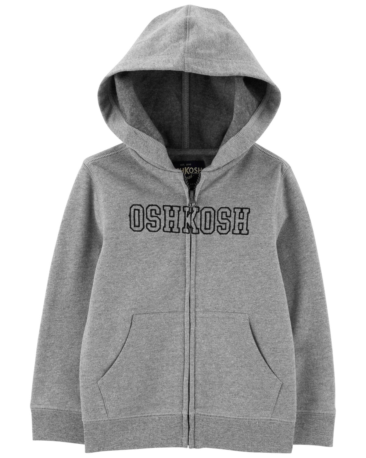 

Детская куртка на молнии с логотипом OshKosh Carter's, серый вереск