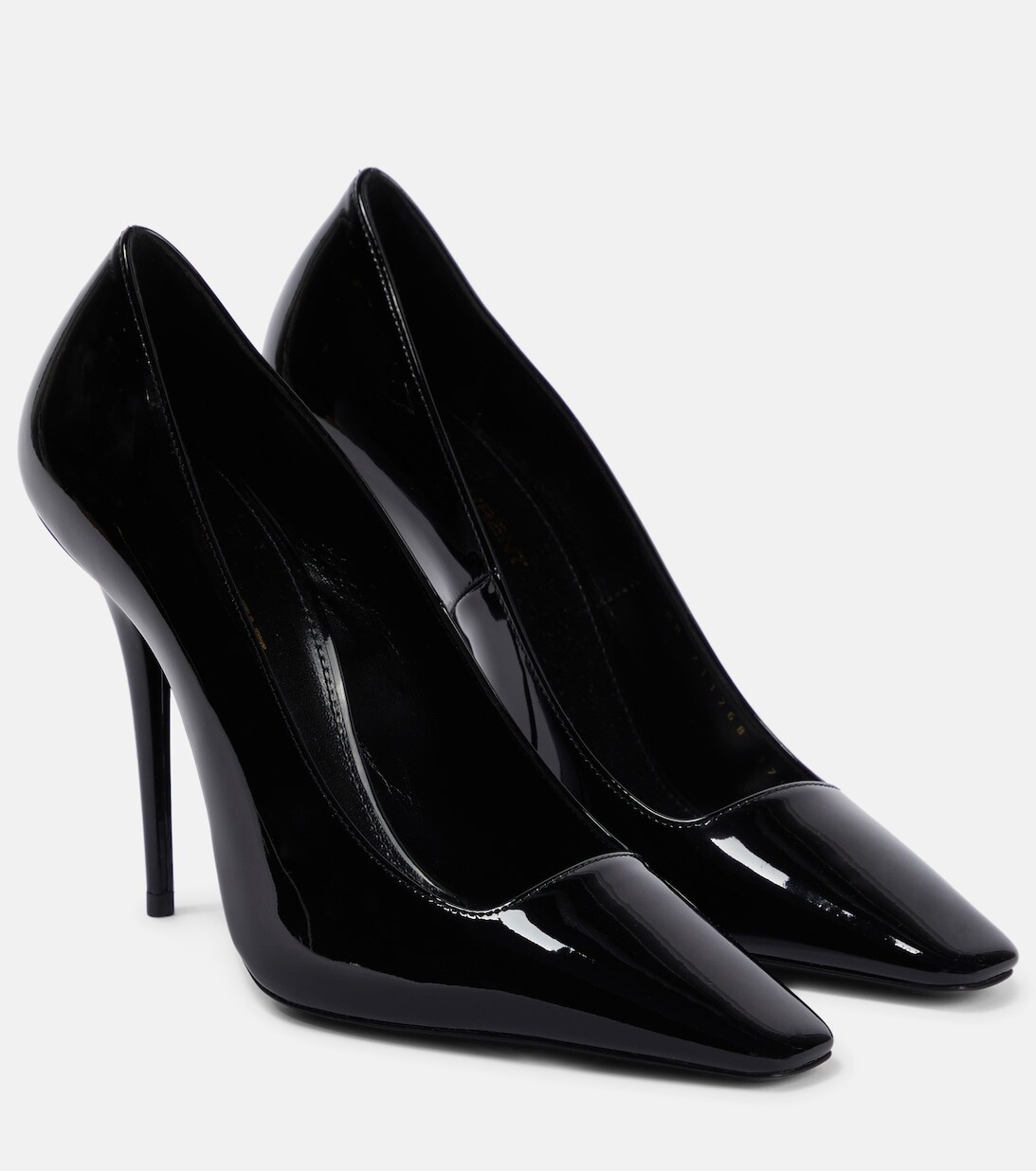 

Туфли-лодочки Blade 110 из лакированной кожи Saint Laurent, черный
