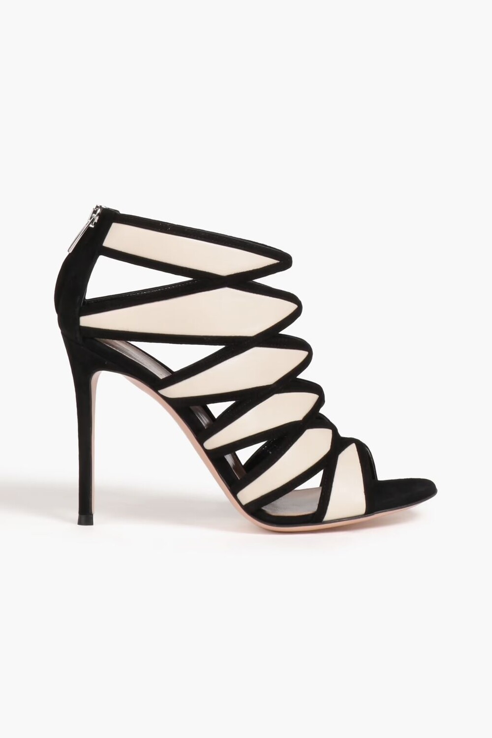 

Двухцветные сандалии Madeline из кожи и замши Gianvito Rossi, цвет Off-white