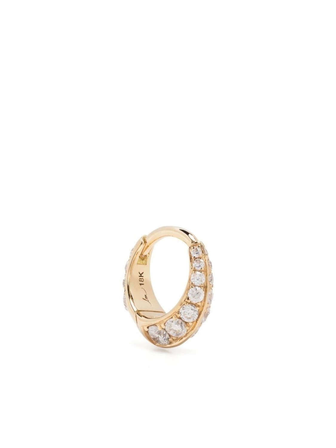 

Серьга-кольцо Double Sided из желтого золота с бриллиантами Lizzie Mandler Fine Jewelry, золотой
