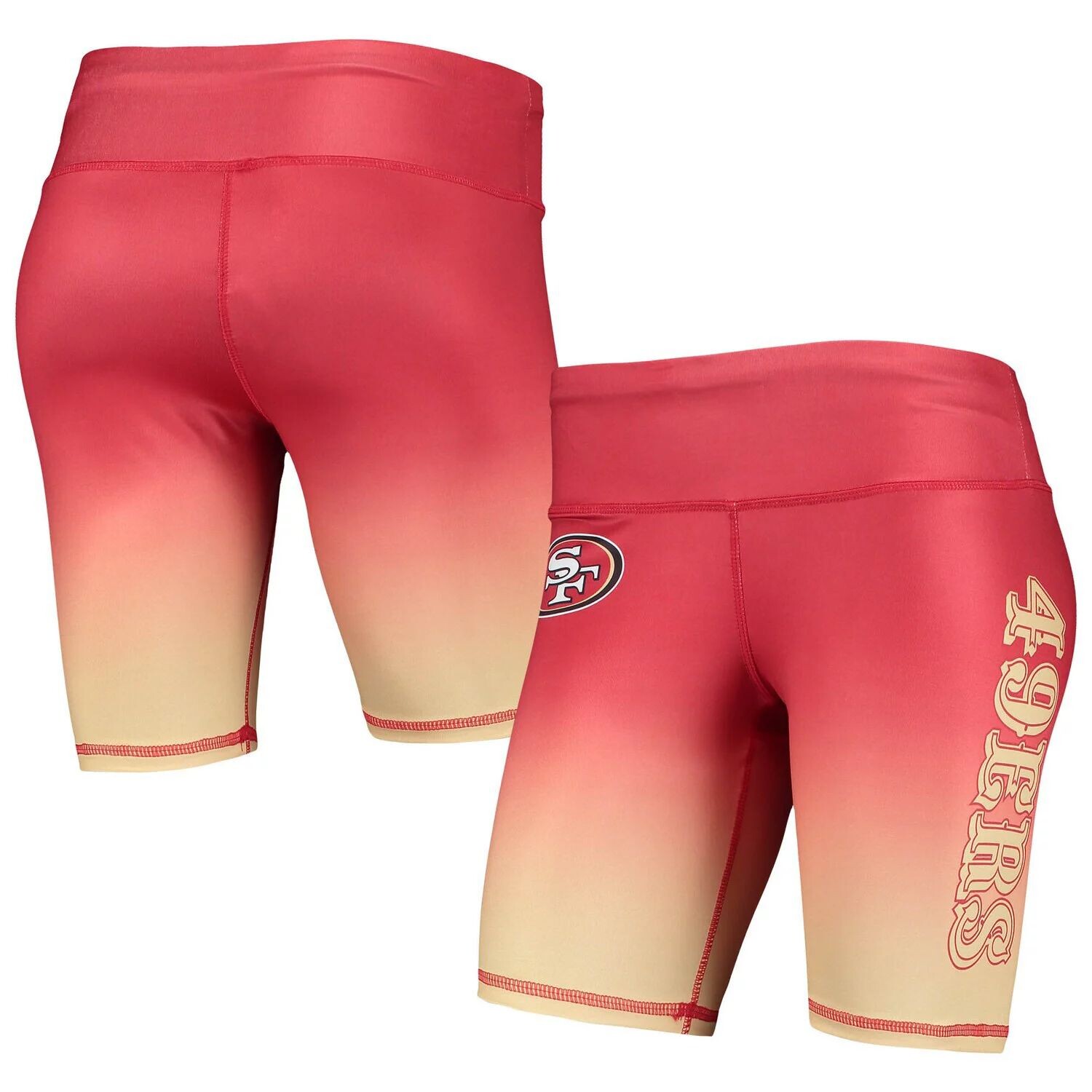 

Женские байкерские шорты с градиентом FOCO Scarlet San Francisco 49ers
