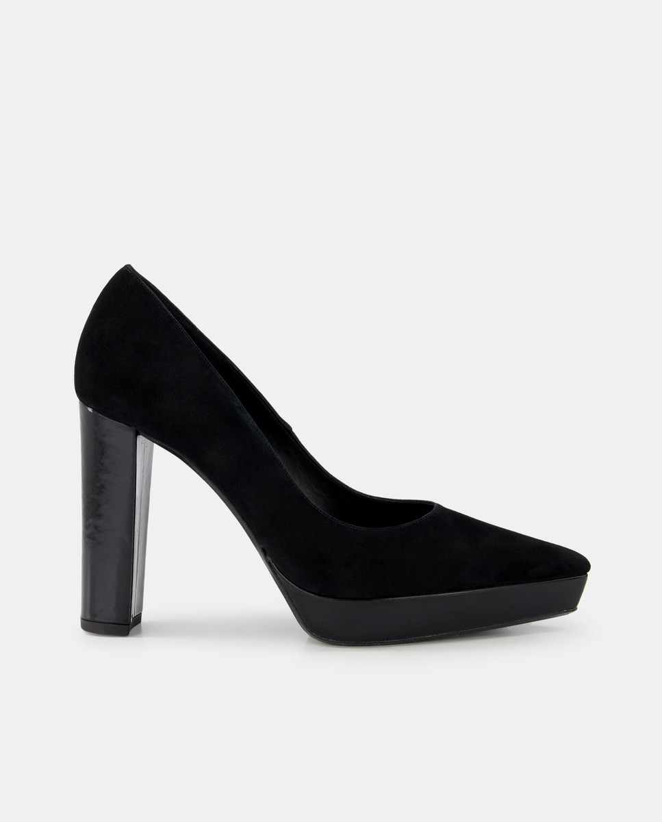 Женские замшевые туфли Telius на платформе и толстом каблуке Lodi, черный