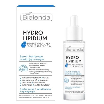 Hydro Lipidium Увлажняющая и успокаивающая защитная сыворотка 30 мл Bielenda Assorted
