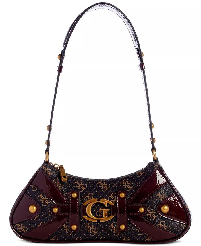 

Миниатюрная сумка через плечо Mintha с молнией сверху Guess, коричневый