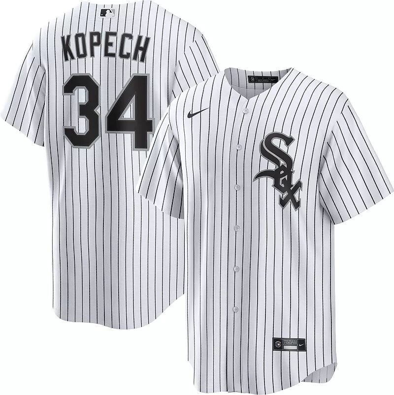 

Мужская домашняя майка Nike Chicago White Sox Michael Kopech #26 White Cool Base