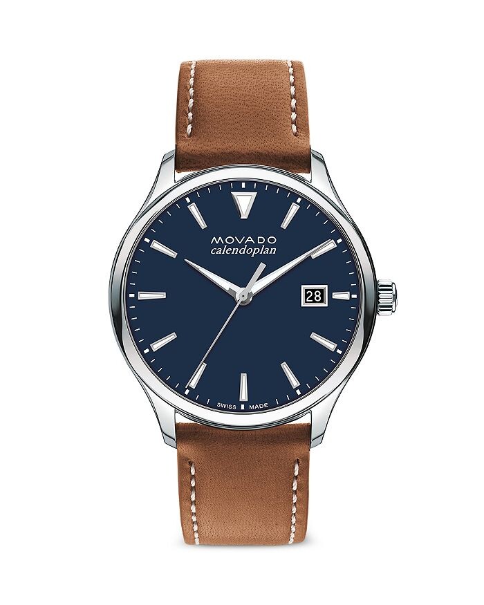 

Часы Movado Heritage Calendoplan, 40 мм, синий