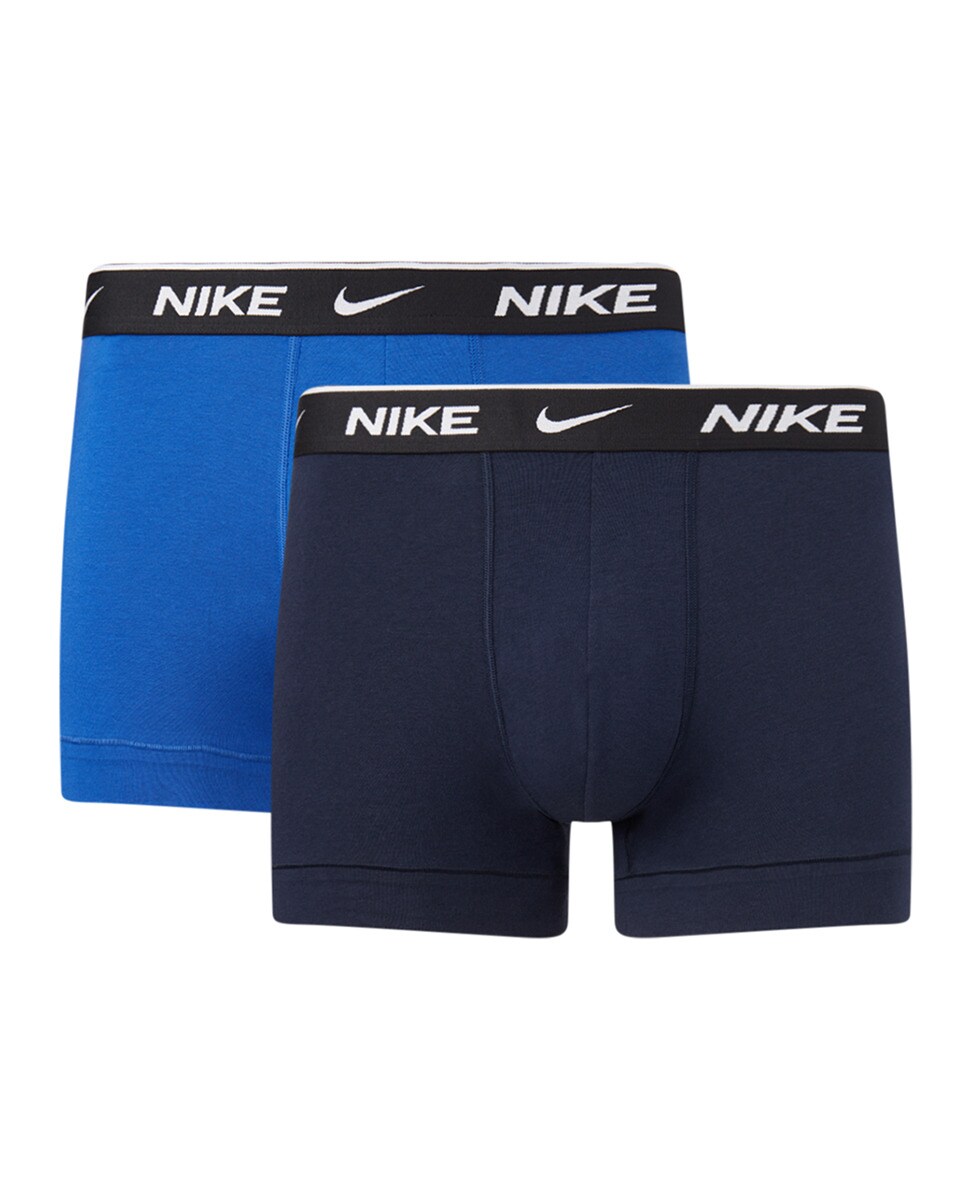 Комплект из двух мужских трикотажных боксеров синего цвета Nike, синий набор из 5 мужских трикотажных боксеров синего цвета jack