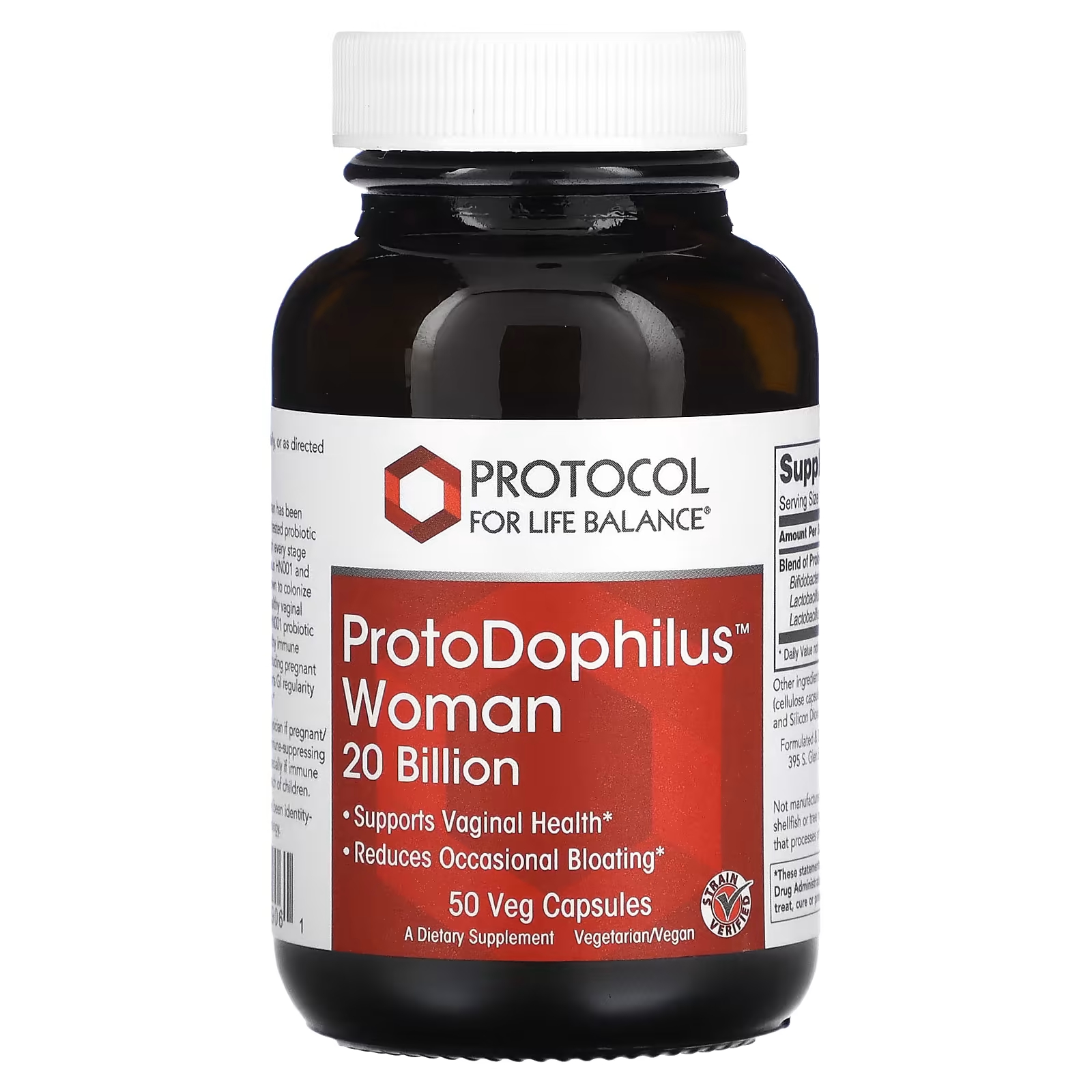 Пищевая добавка Protocol for Life Balance ProtoDophilus Woman, 50 растительных капсул пищевая добавка protocol for life balance protodophilus 60 жевательных таблеток