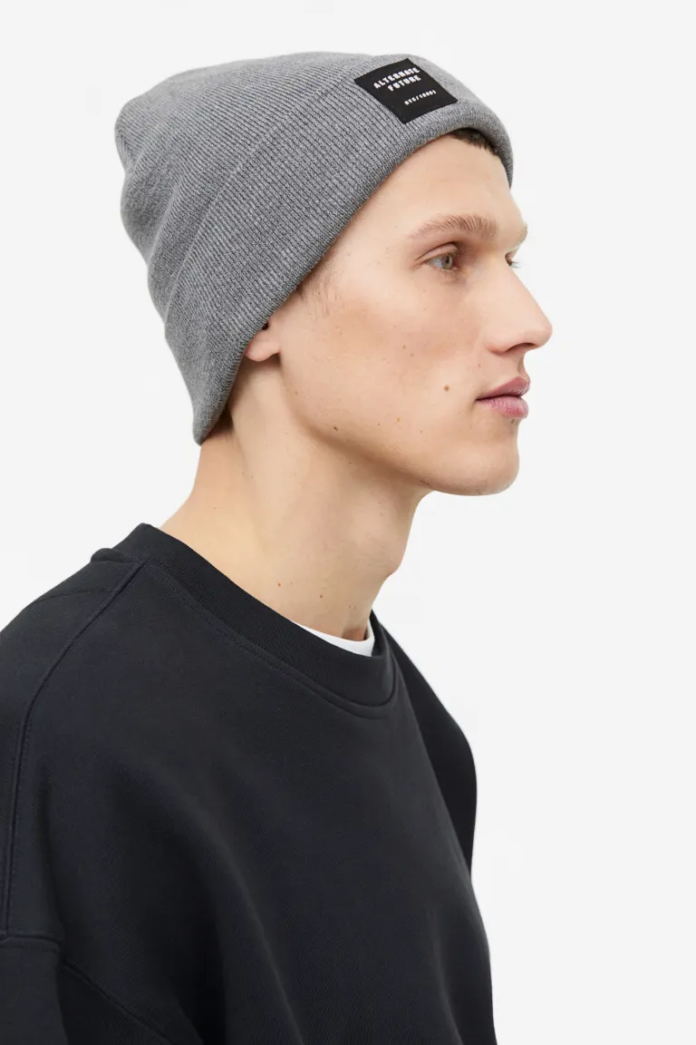 

Тонкая вязаная шапка H&M, серый