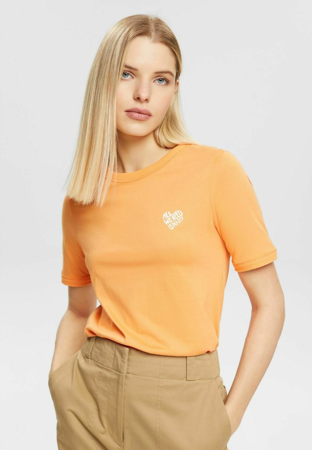 

Футболка базовая Esprit, цвет golden orange