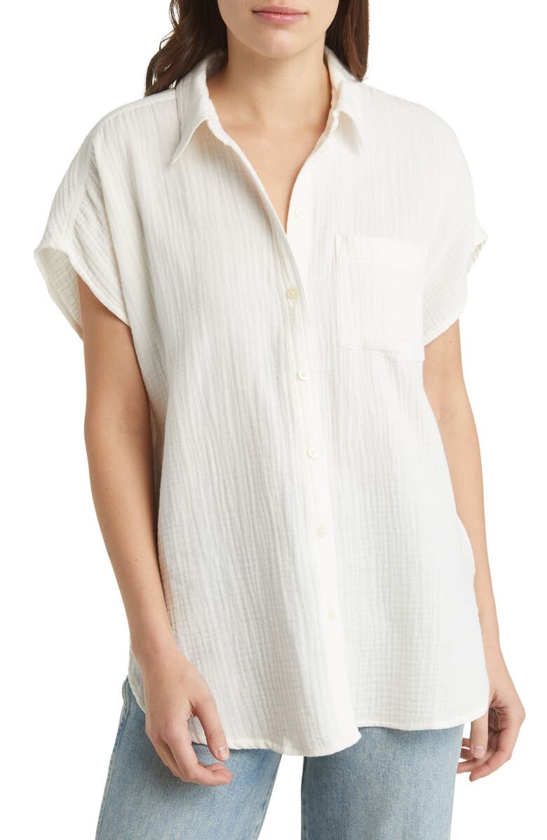 

Рубашка Lightspun Dolman с рукавами на пуговицах MADEWELL