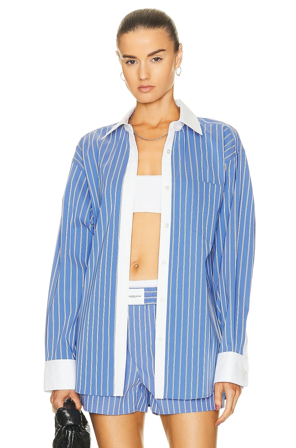 

Рубашка Alexander Wang Button Down, цвет Blue & White