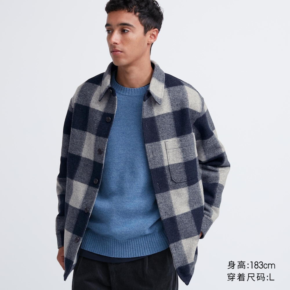 

Мужская/женская куртка-рубашка Uniqlo силуэта (свободная повседневная куртка)