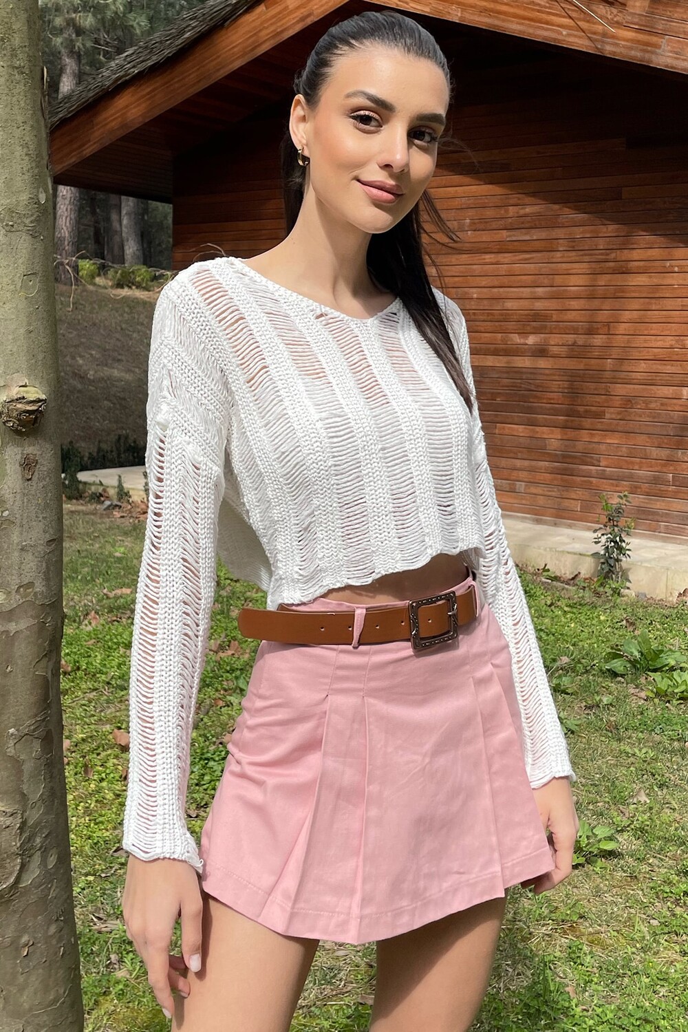 

Юбка - Розовый - Мини Trend Alaçatı Stili, розовый