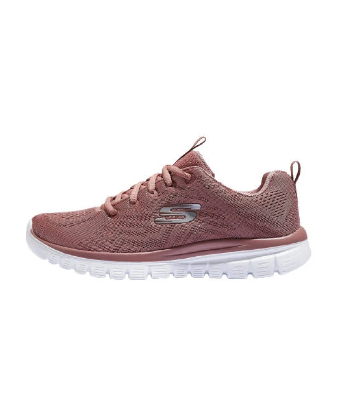 

Кроссовки с зигзагообразным узором. Skechers, розовый