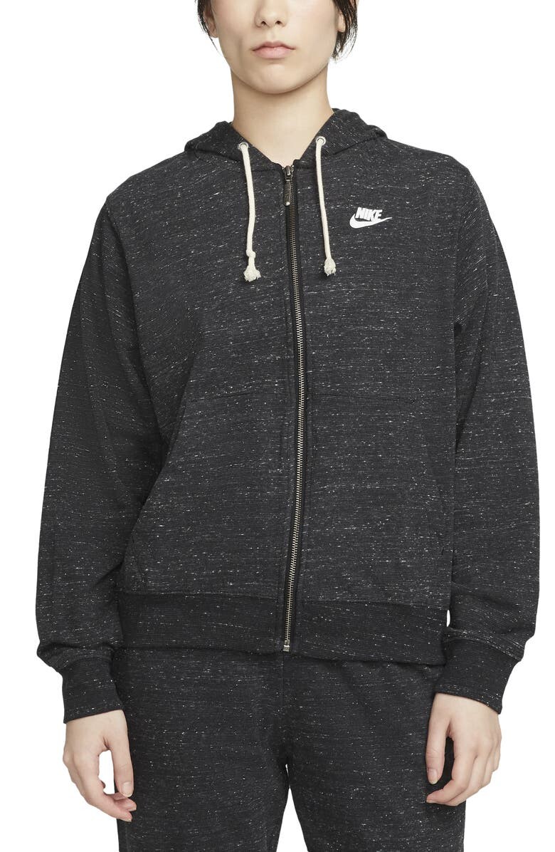 

Винтажная куртка с капюшоном для спортзала NIKE, черно-белый