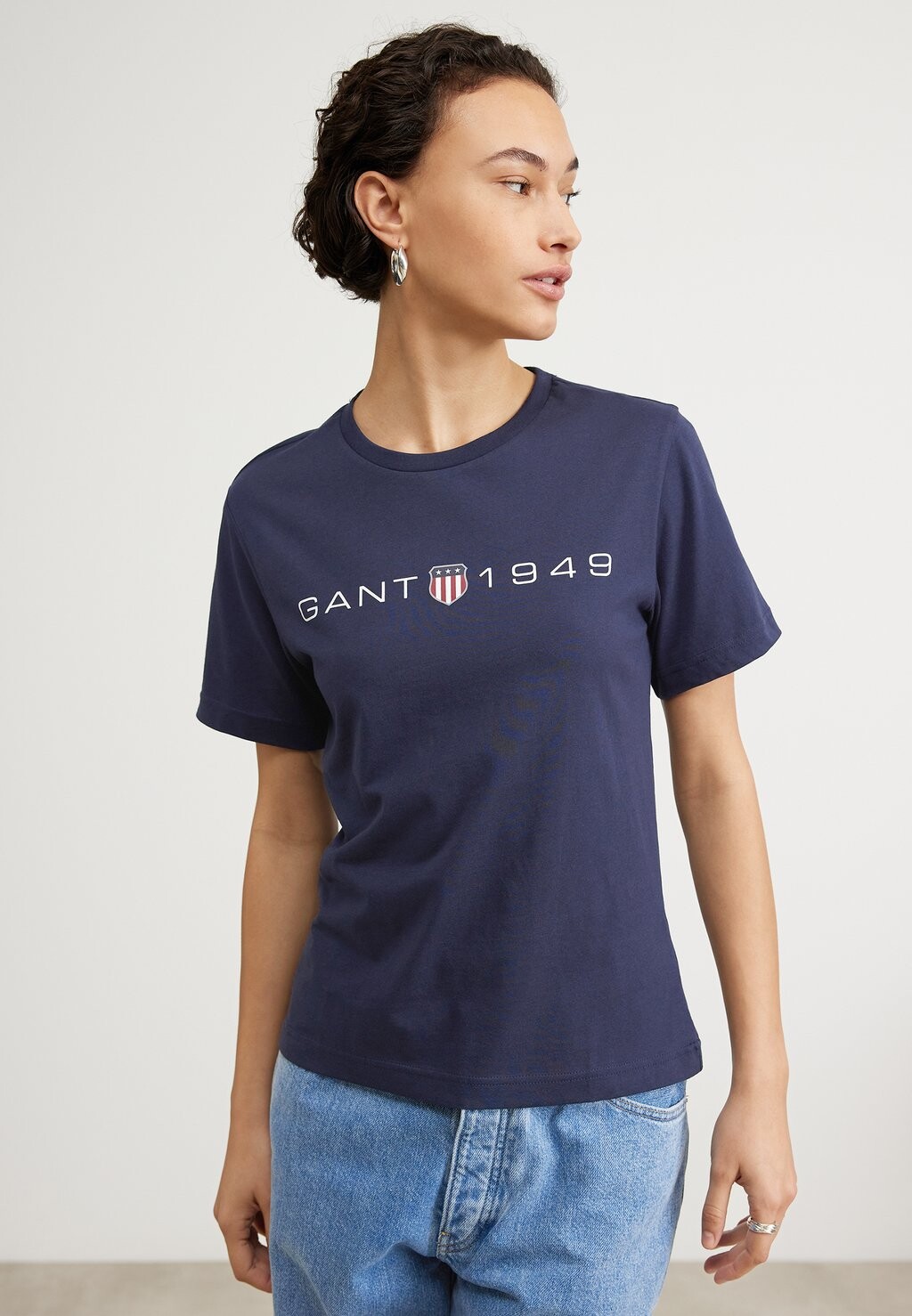 

Футболка с принтом Print T-shirt GANT, темно-синий