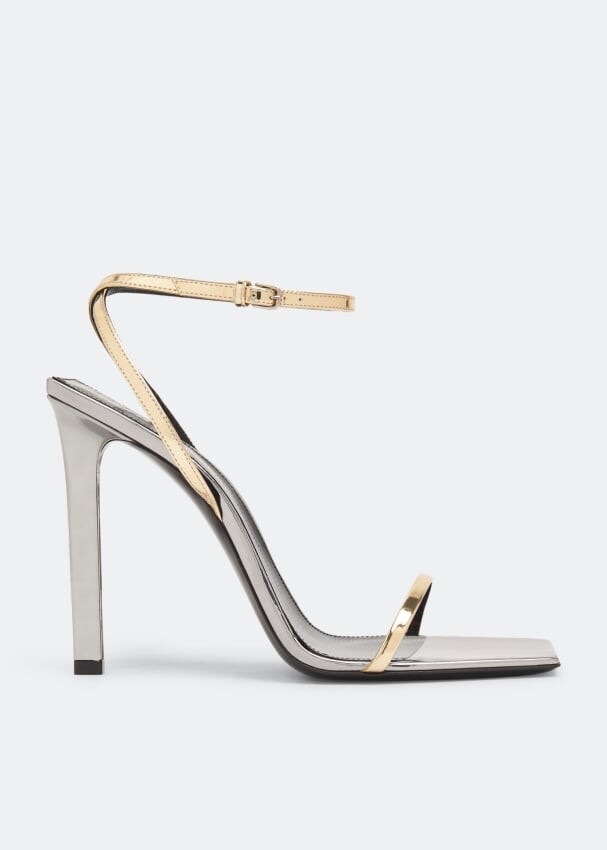 

Сандалии Saint Laurent Pam, металлик