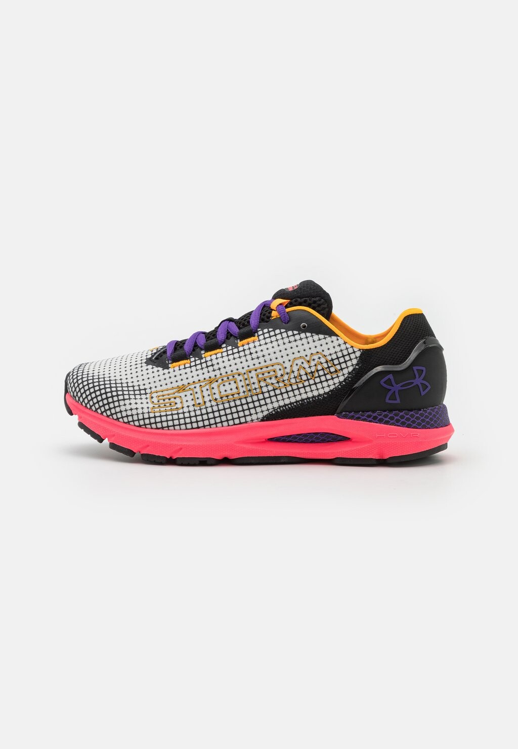 

Кроссовки нейтральные HOVR SONIC 6 STORM Under Armour, белая глина/розовый шок/фиолетовый