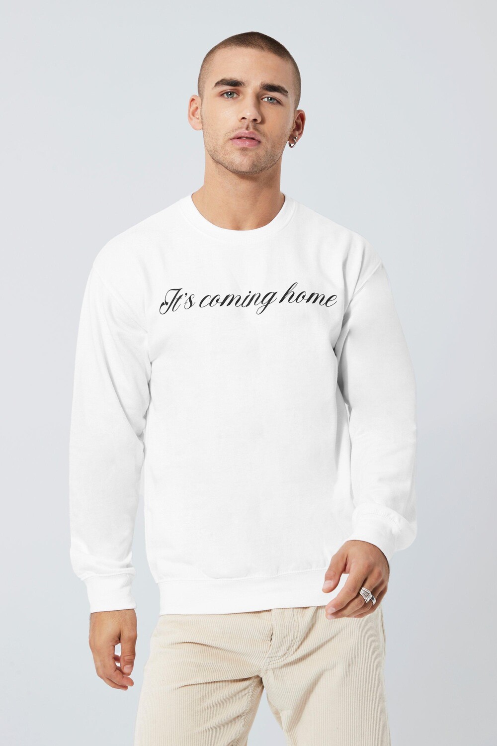 

Свитшот its coming home Boohoo, белый