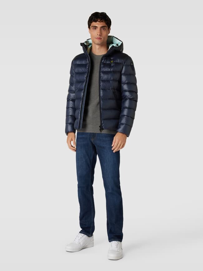 

Стеганая куртка с лейблом Blauer Usa, темно-синий