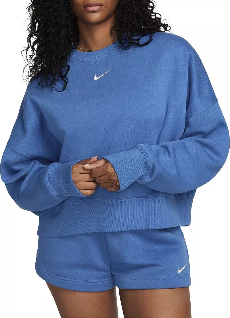 

Женский свободный свитшот с круглым вырезом из флиса Nike Sportswear Phoenix, синий