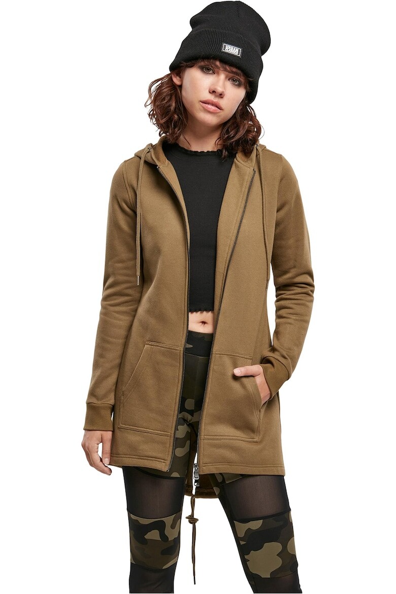 

Толстовка на молнии Urban Classics, зеленый