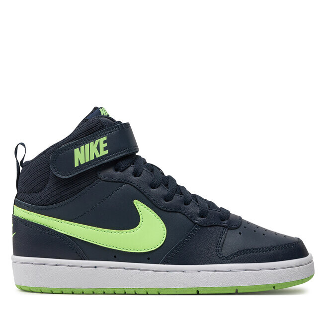 

Кроссовки Nike Court Borough Mid 2 (GS) CD7782 403 Dark Obsidian/Lime Blast/White, темно-синий