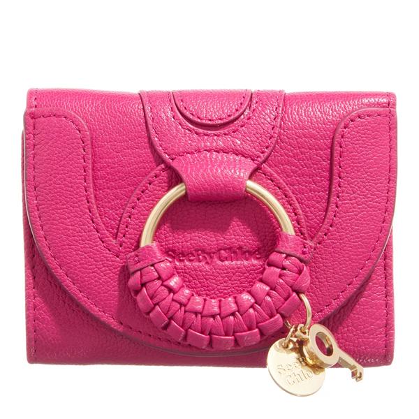 Кошелек hana compact wallet leather See By Chloé, розовый