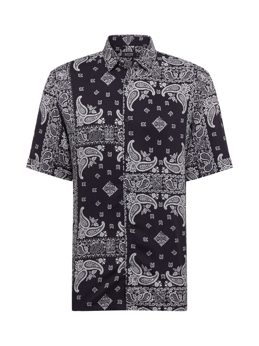 

Рубашка на пуговицах стандартного кроя BURTON MENSWEAR LONDON Bandana, черный