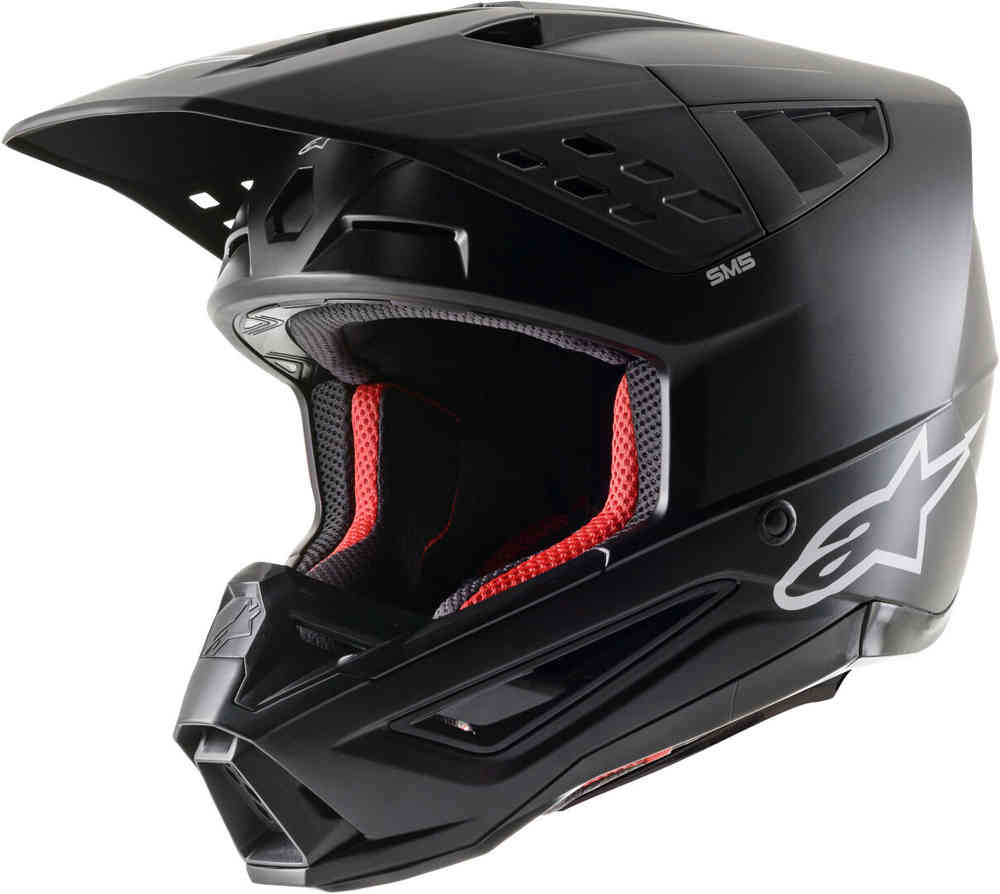 цена S-M5 Solid 2024 Шлем для мотокросса Alpinestars, черный мэтт